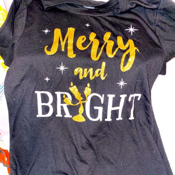 Disney Beauty and the Beast Christmas shirt - Picture 1 of 2